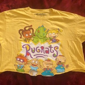 a yellow rugrats croptop, originally 14.99 selling for 6.99